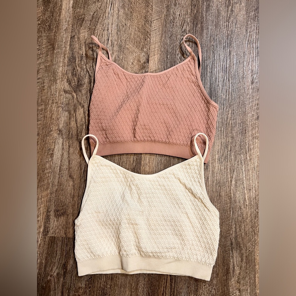 NIKIBIKI Women Seamless Iced Waffle Bralette, Made in U.S.A, One Size preowned